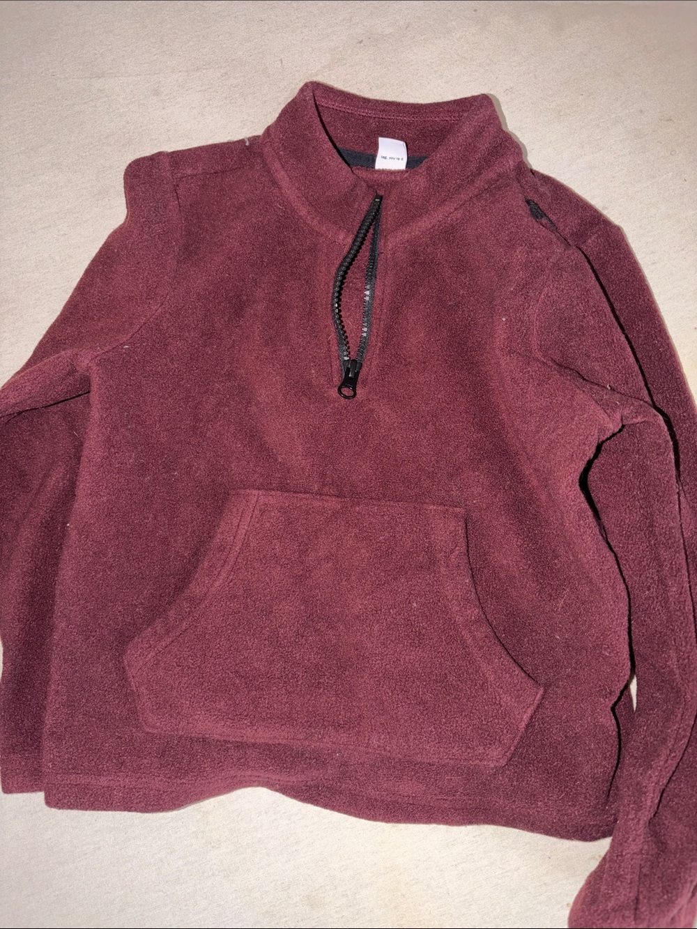 Kids Size 5 Old Navy Half-Zip Fleece Pullover - Burgundy